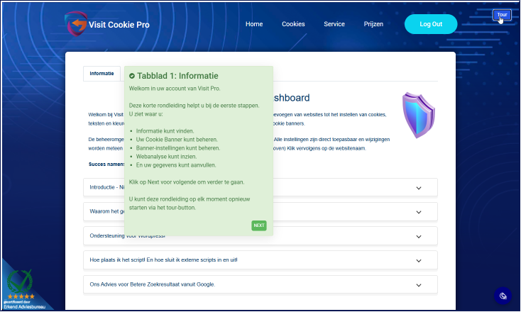 Receptie werk aanmelden